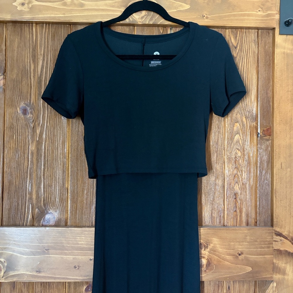Kindred Bravely NWT Black Ribbed Nursing dress